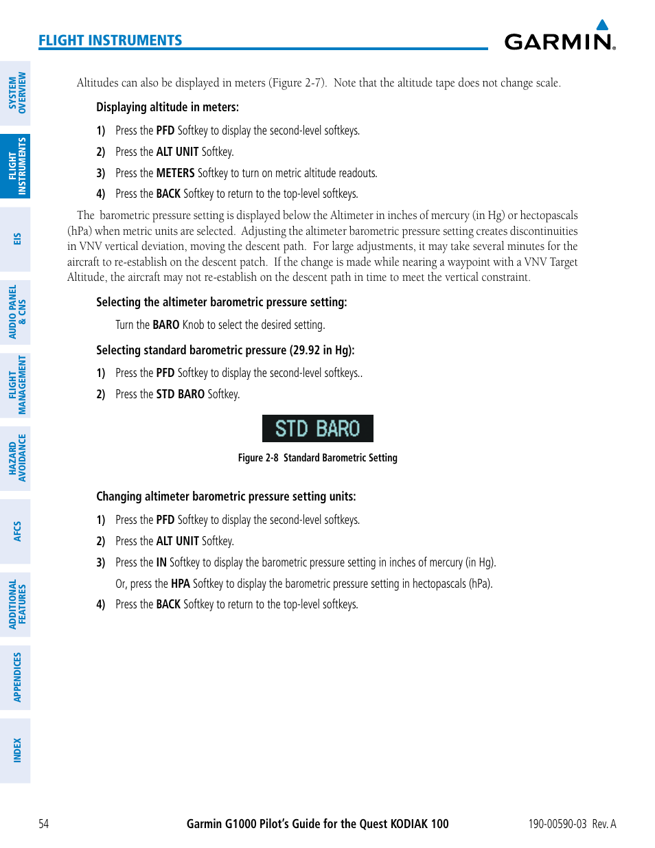 Flight instruments | Garmin G1000 Quest Kodiak User Manual | Page 66 / 502