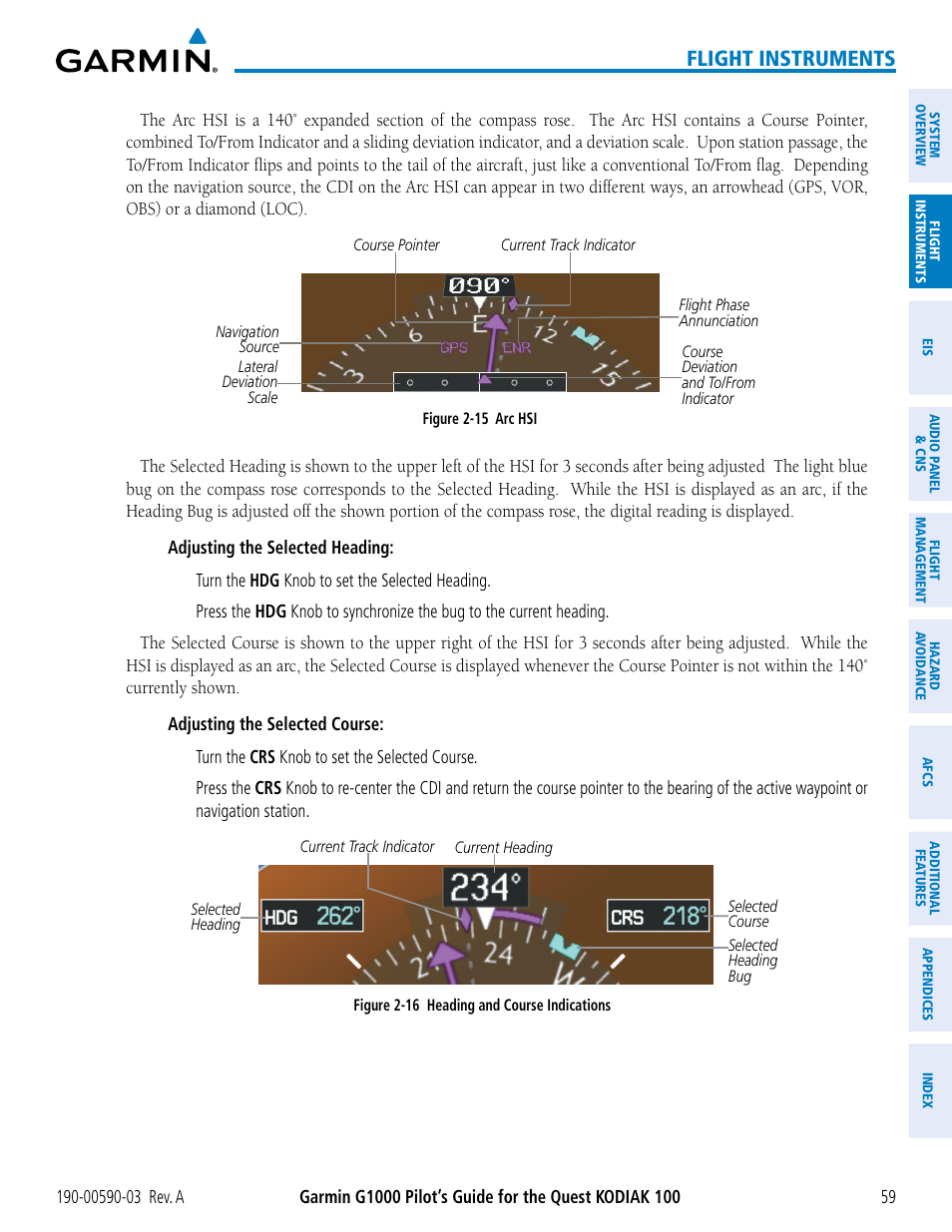 Flight instruments | Garmin G1000 Quest Kodiak User Manual | Page 71 / 502