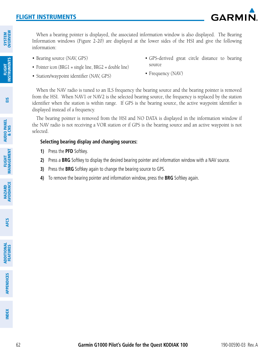 Flight instruments | Garmin G1000 Quest Kodiak User Manual | Page 74 / 502