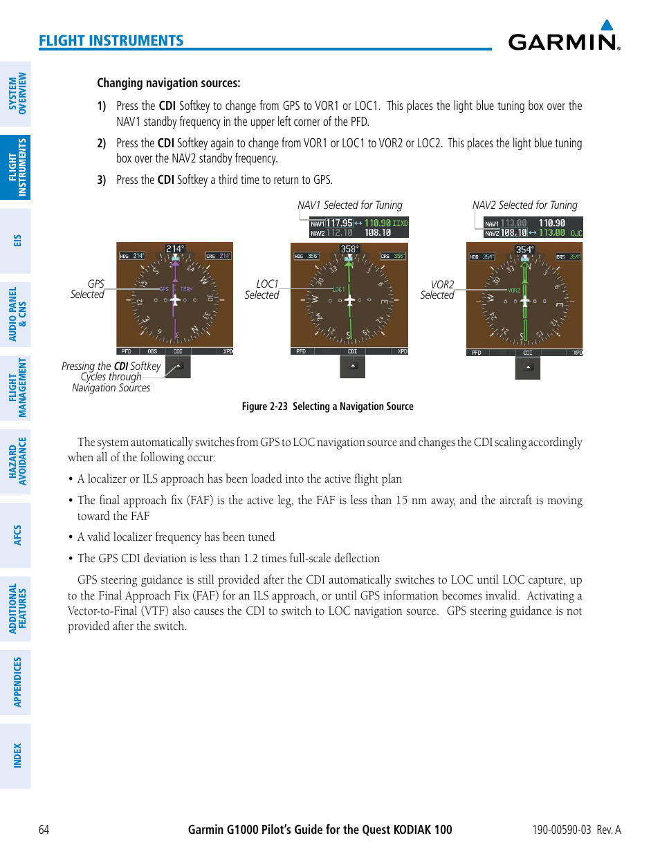 Flight instruments | Garmin G1000 Quest Kodiak User Manual | Page 76 / 502