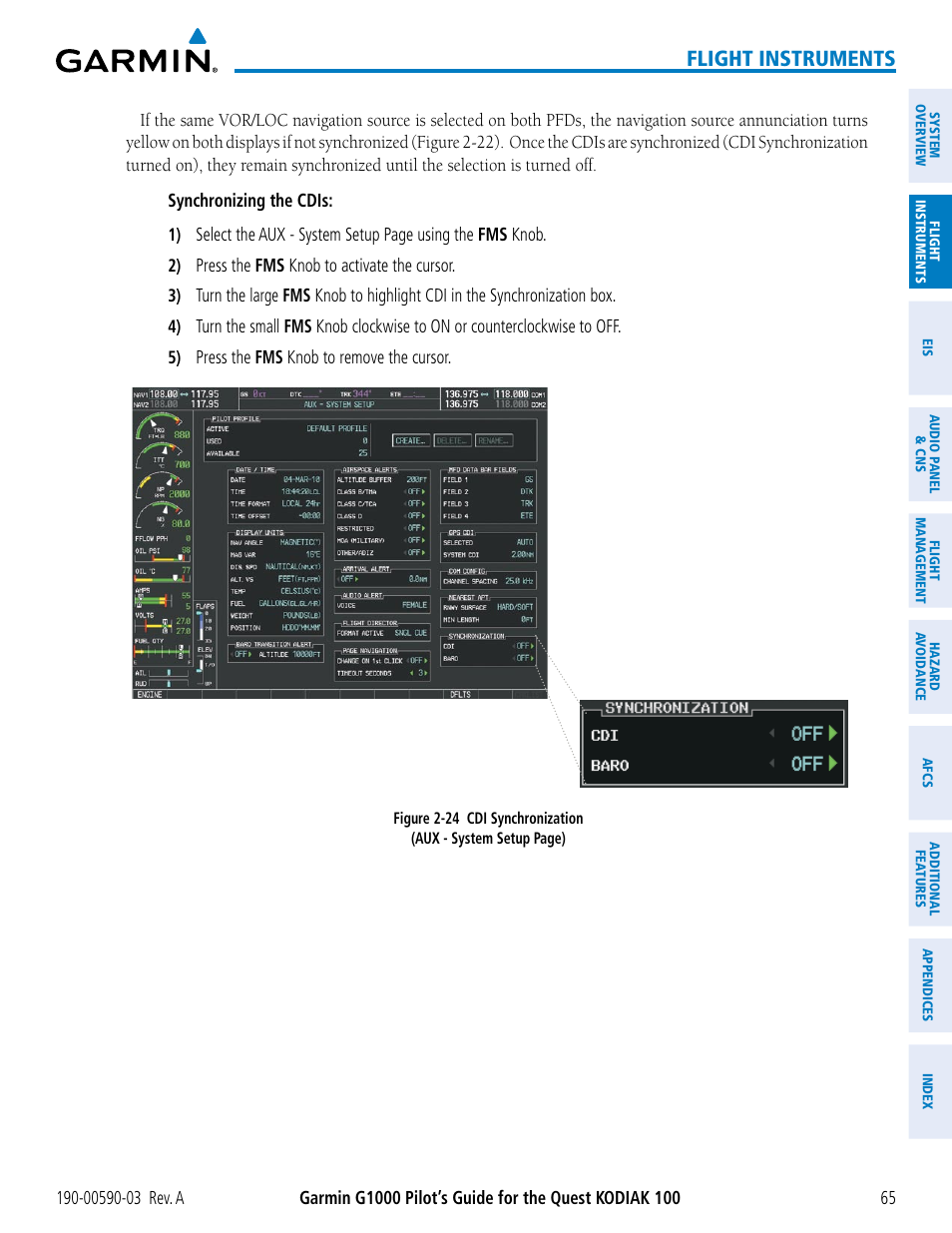 Flight instruments | Garmin G1000 Quest Kodiak User Manual | Page 77 / 502