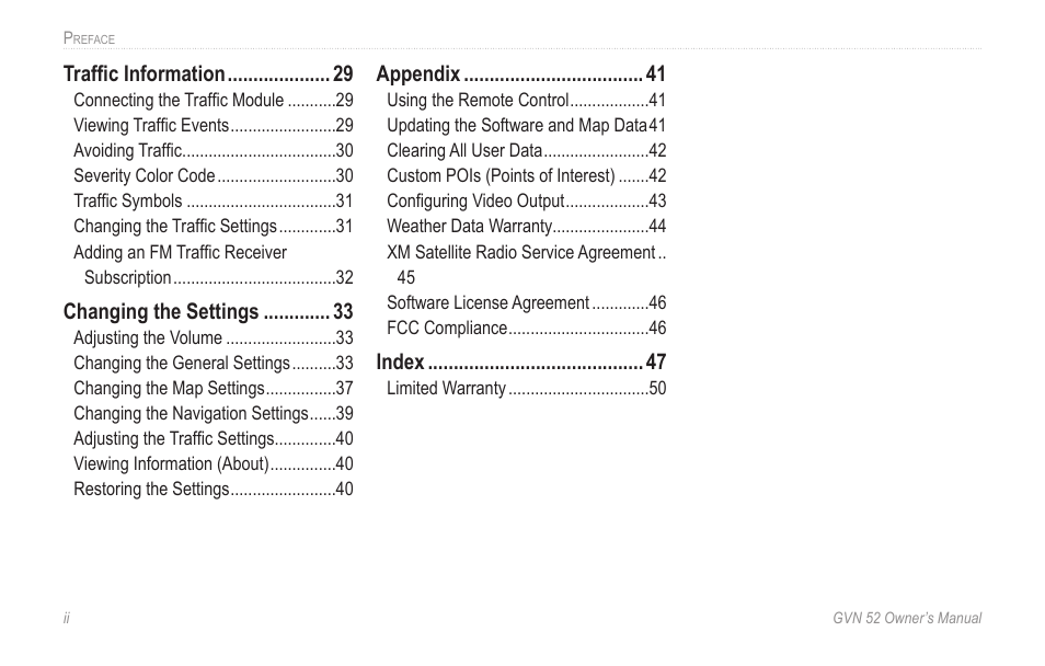 Garmin GVN 52 User Manual | Page 4 / 58