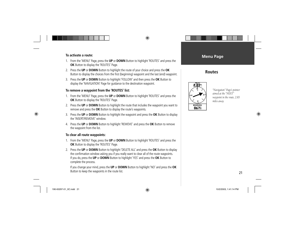 Routes | Garmin Geko 201 User Manual | Page 29 / 52