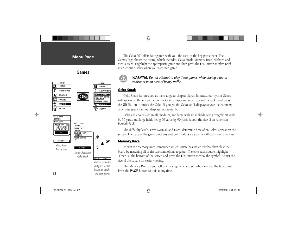 Garmin Geko 201 User Manual | Page 30 / 52