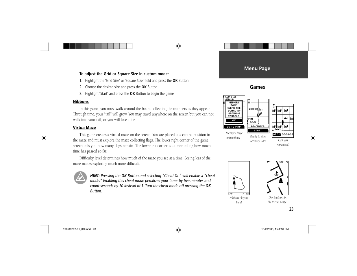 Games | Garmin Geko 201 User Manual | Page 31 / 52