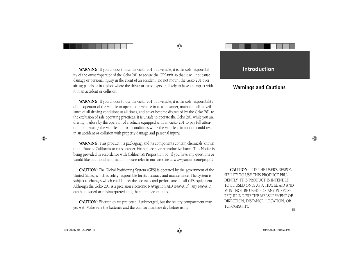 Garmin Geko 201 User Manual | Page 5 / 52