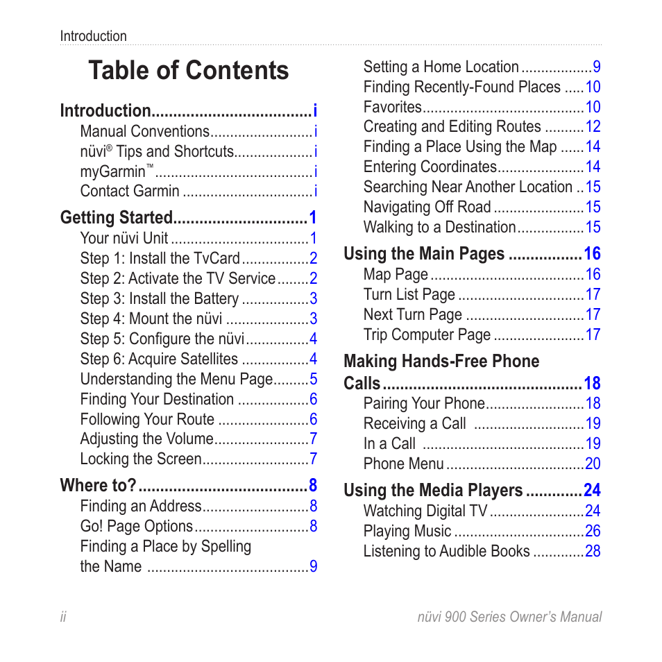 Garmin nuvi 900T User Manual | Page 4 / 72