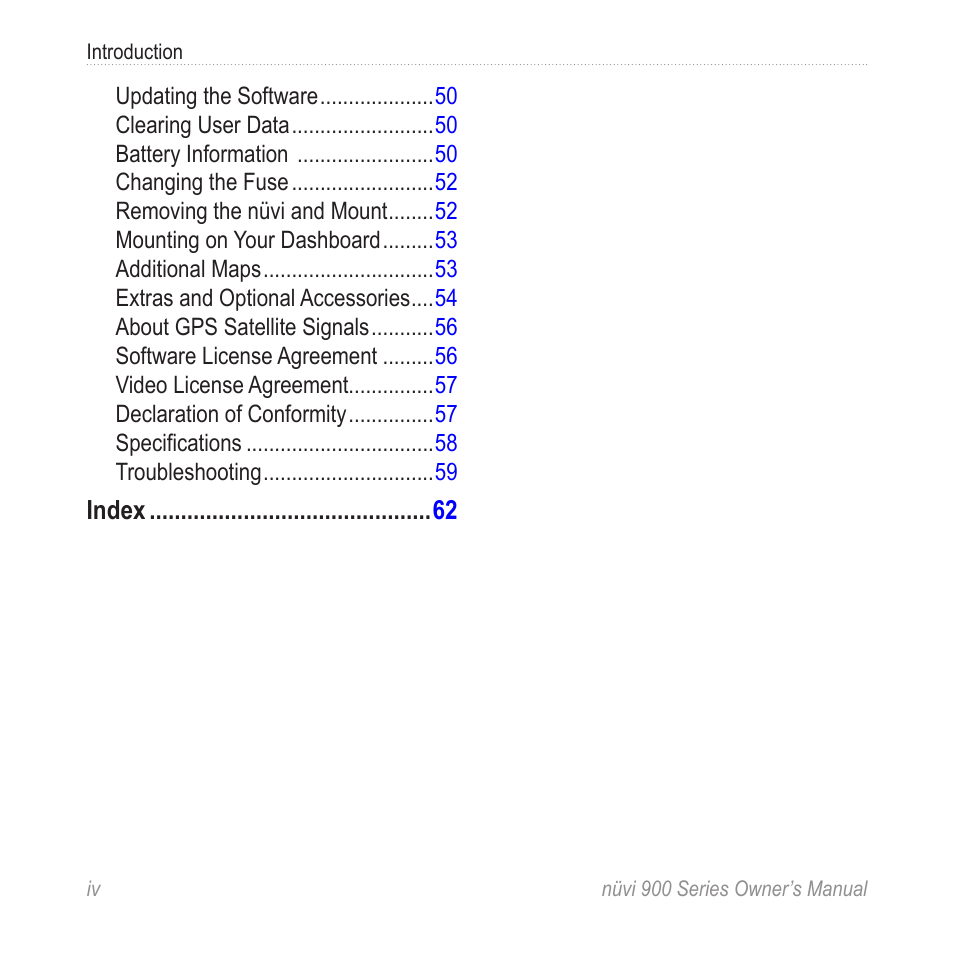 Garmin nuvi 900T User Manual | Page 6 / 72