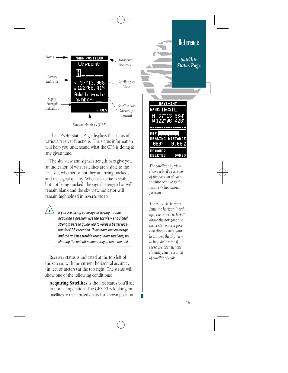 Reference | Garmin GPS 40 User Manual | Page 21 / 67