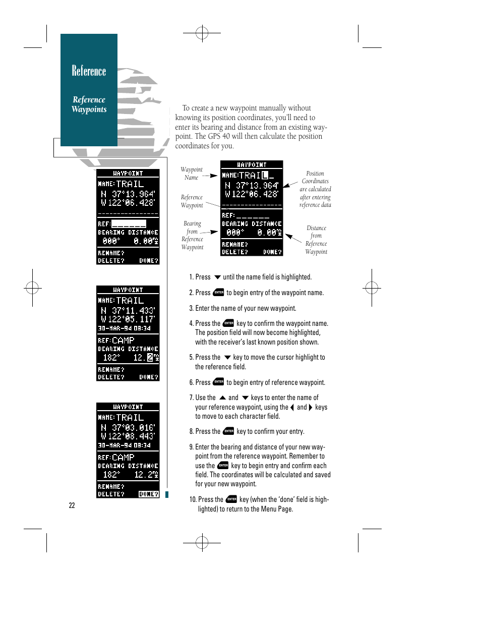 Reference | Garmin GPS 40 User Manual | Page 28 / 67