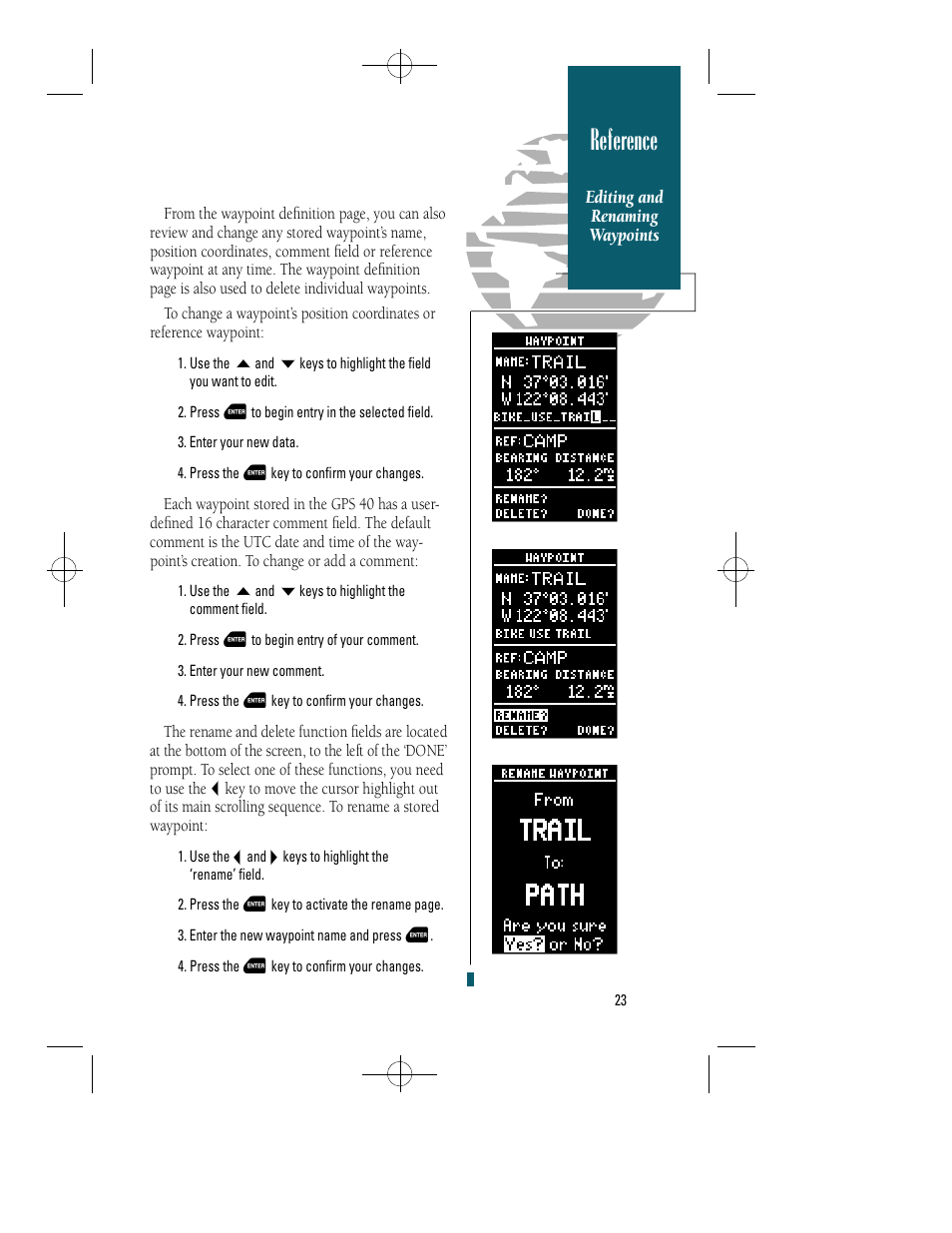 Reference | Garmin GPS 40 User Manual | Page 29 / 67