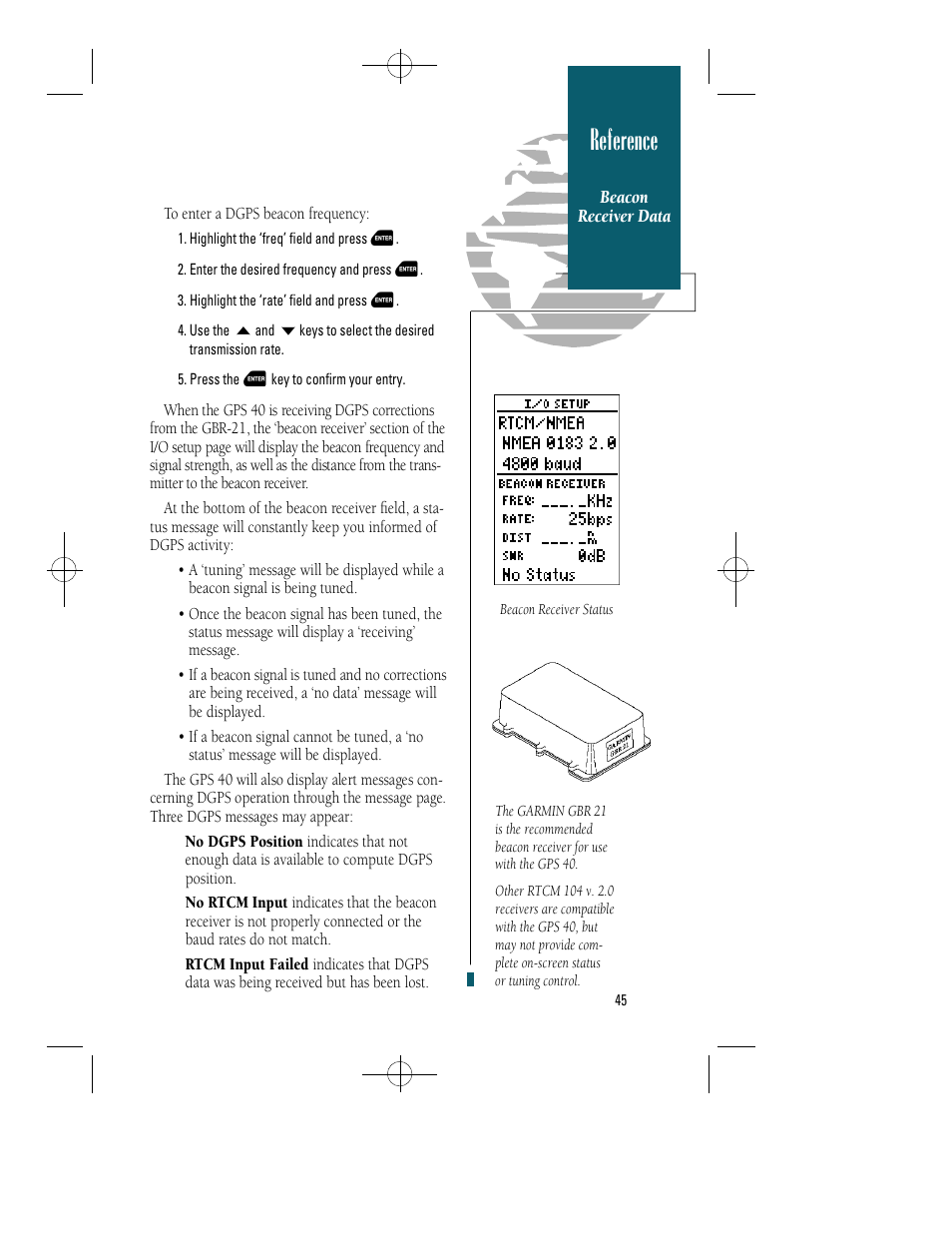 Reference | Garmin GPS 40 User Manual | Page 51 / 67