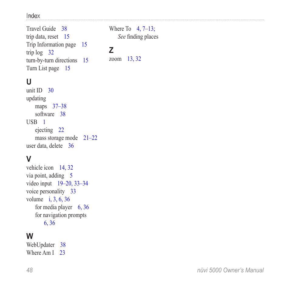 Garmin Nuvi 5000 User Manual | Page 54 / 56