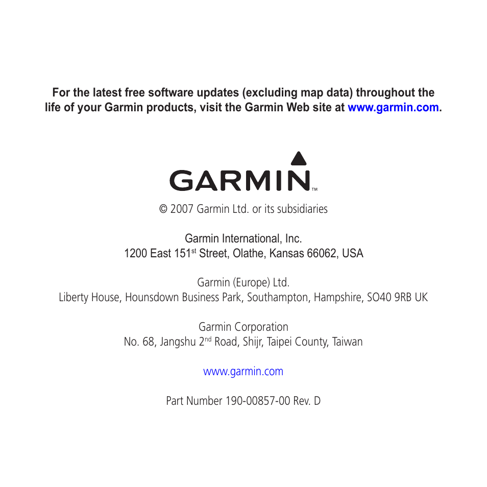 Garmin Nuvi 5000 User Manual | Page 56 / 56