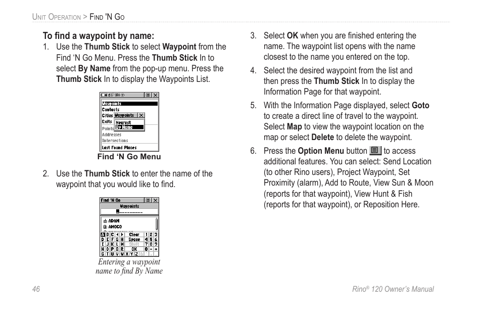 Garmin Rino 120 User Manual | Page 52 / 124