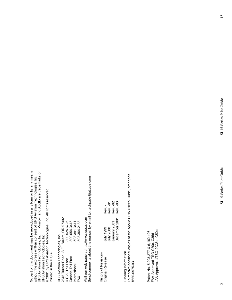 Garmin SL15M User Manual | Page 2 / 8