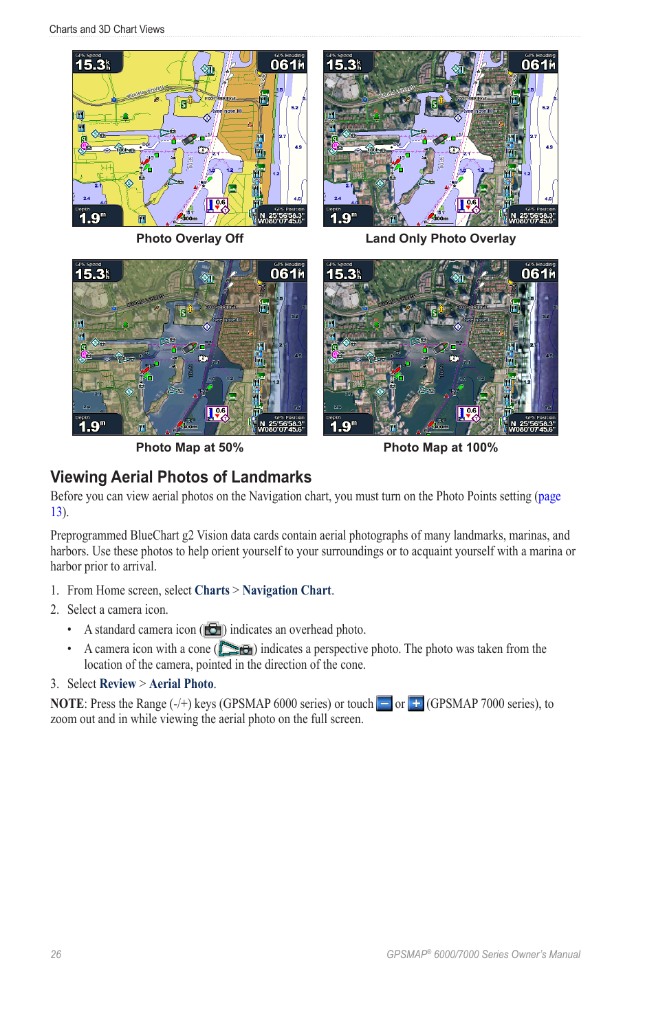 Viewing aerial photos of landmarks, Your surroundings | Garmin GPSMAP 7215 User Manual | Page 32 / 136