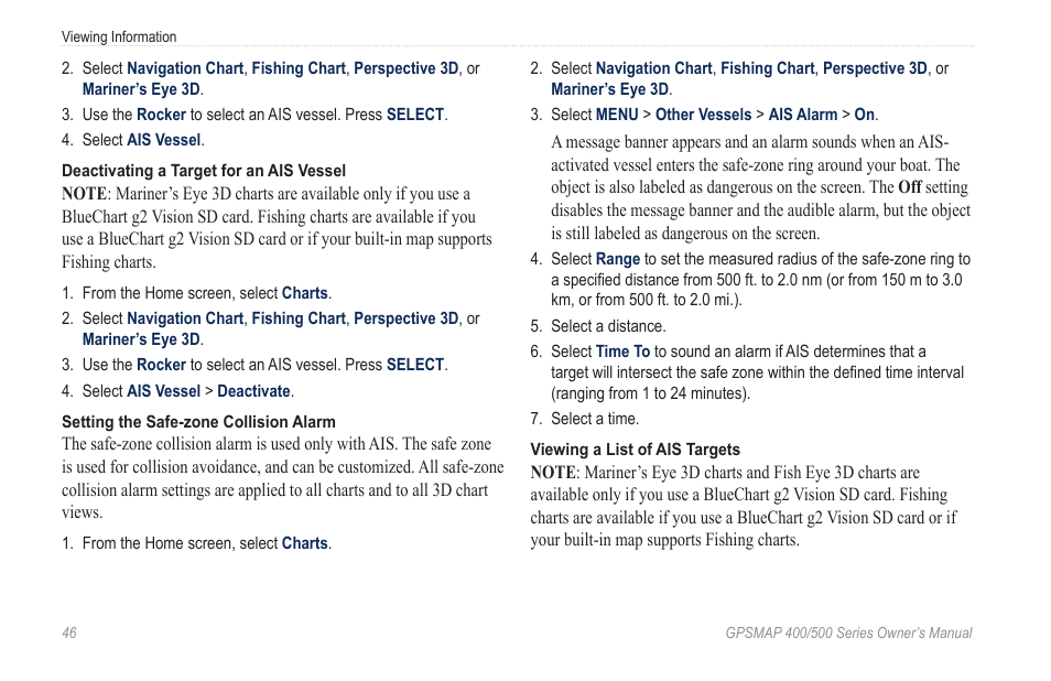 The alarm banner does not appear | Garmin GPSMAP 526s User Manual | Page 52 / 84