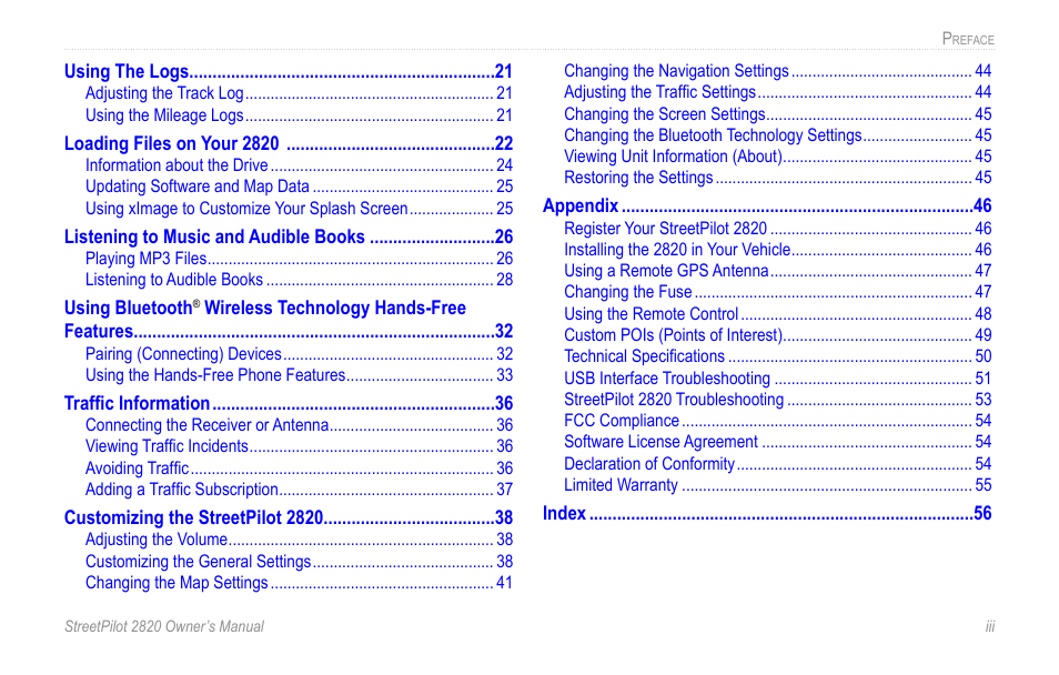 Garmin StreetPilot 2820 User Manual | Page 5 / 68