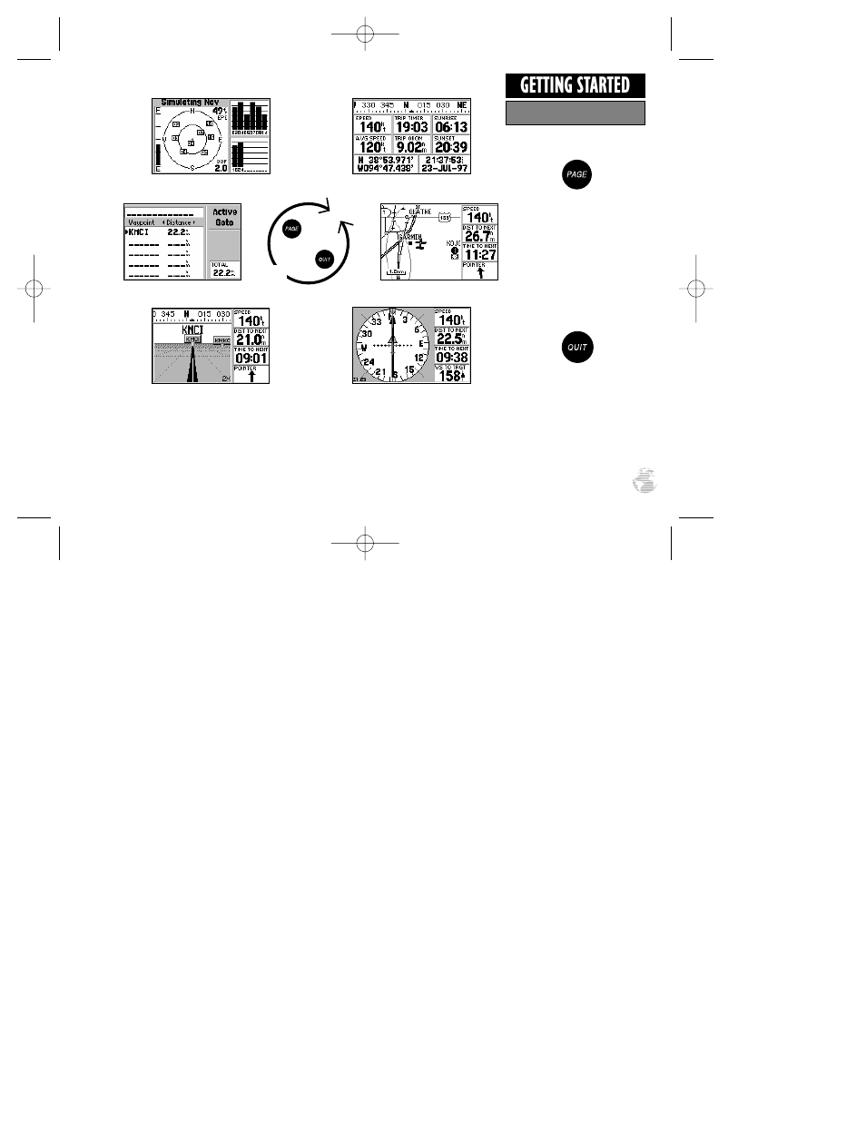 Getting started | Garmin GPS III Pilot User Manual | Page 15 / 112