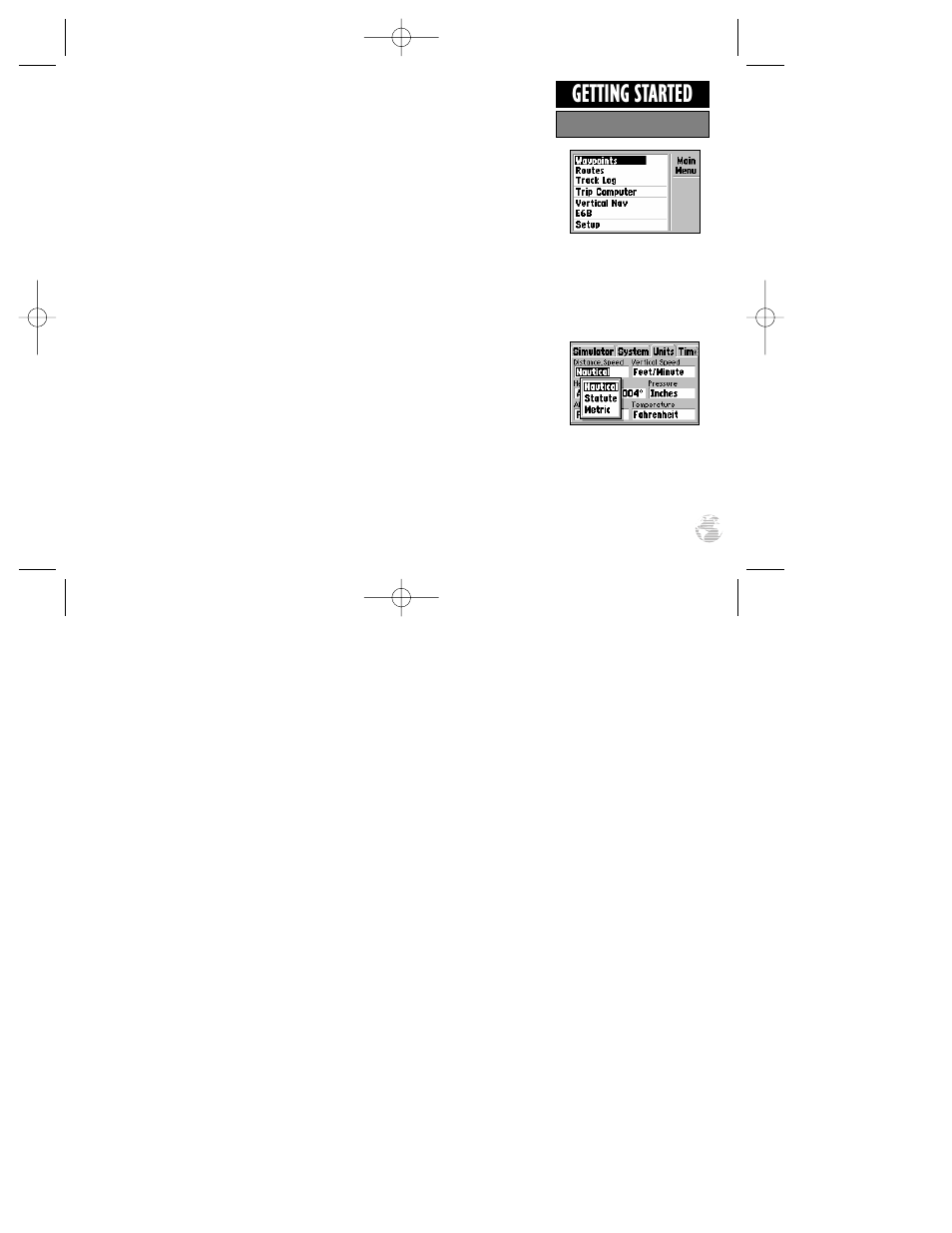 Getting started | Garmin GPS III Pilot User Manual | Page 21 / 112