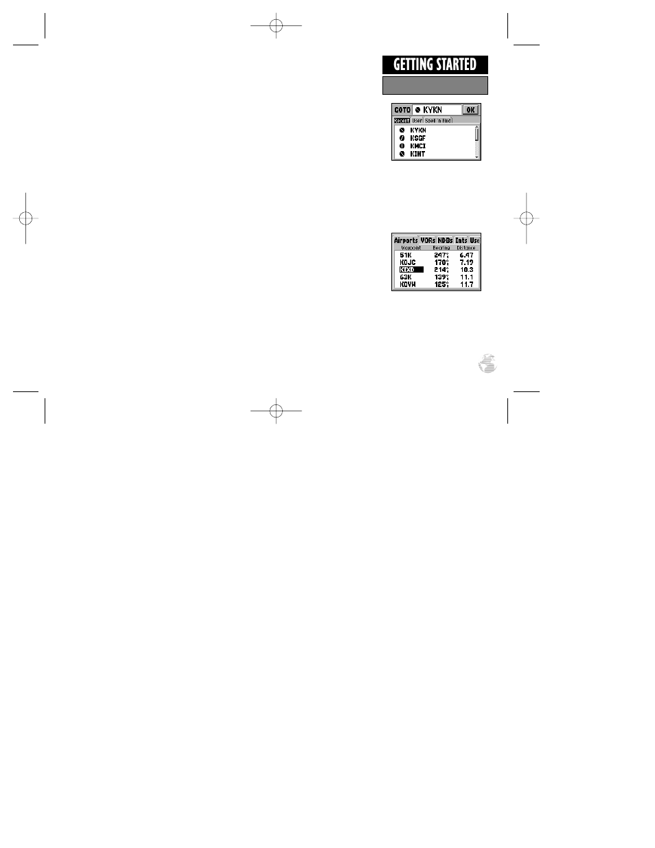 Getting started | Garmin GPS III Pilot User Manual | Page 23 / 112