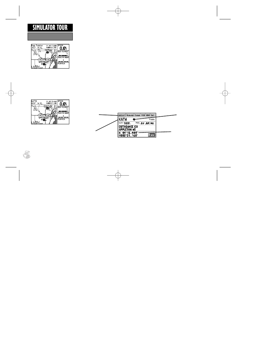 Simulator tour | Garmin GPS III Pilot User Manual | Page 28 / 112