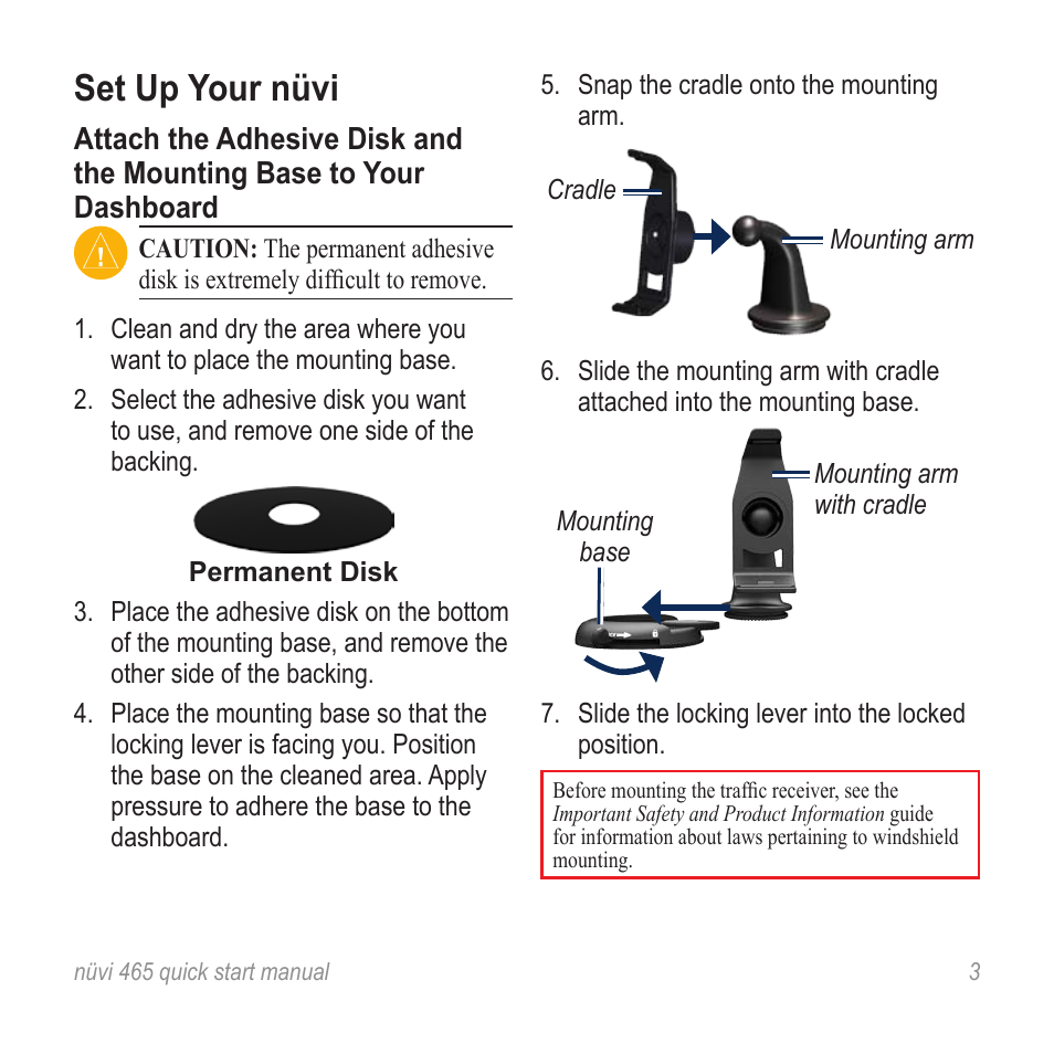 Set up your nüvi | Garmin nuvi 465TF User Manual | Page 3 / 8
