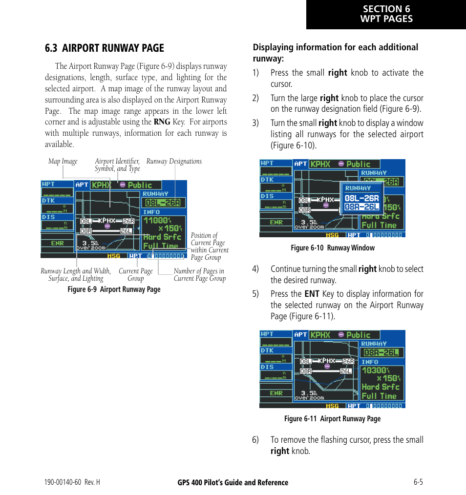 3 airport runway page | Garmin GPS 400 User Manual | Page 107 / 244