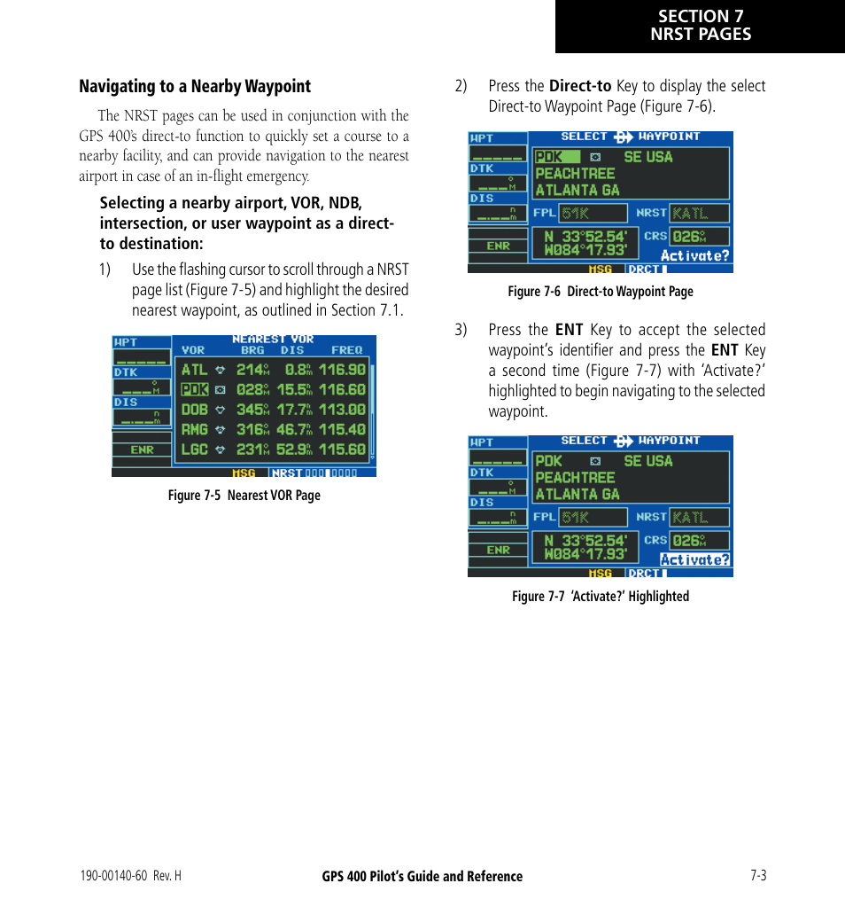 Garmin GPS 400 User Manual | Page 127 / 244