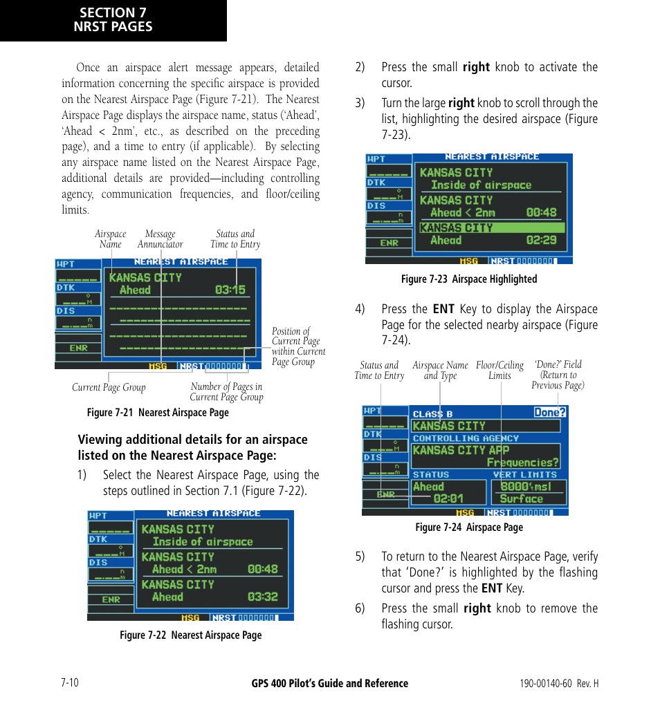 Garmin GPS 400 User Manual | Page 134 / 244