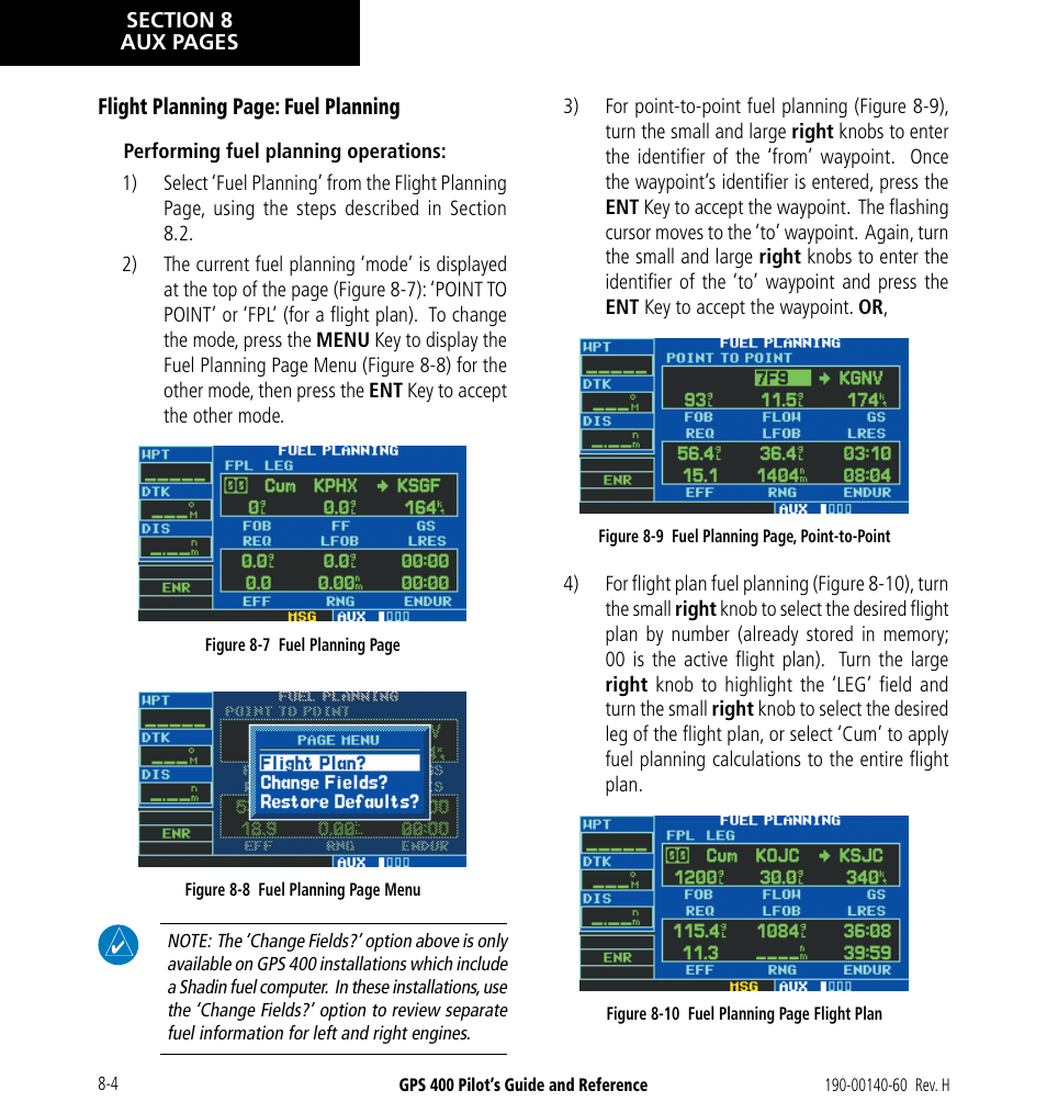 Garmin GPS 400 User Manual | Page 140 / 244