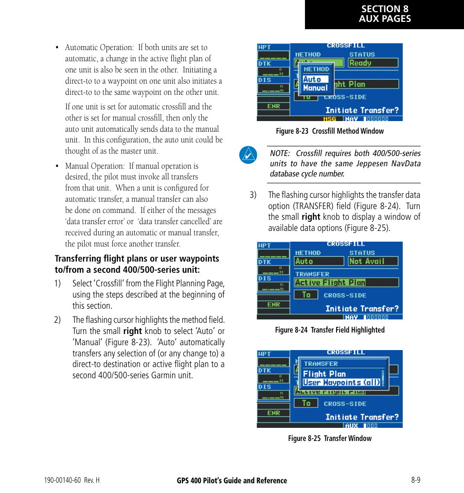 Garmin GPS 400 User Manual | Page 145 / 244
