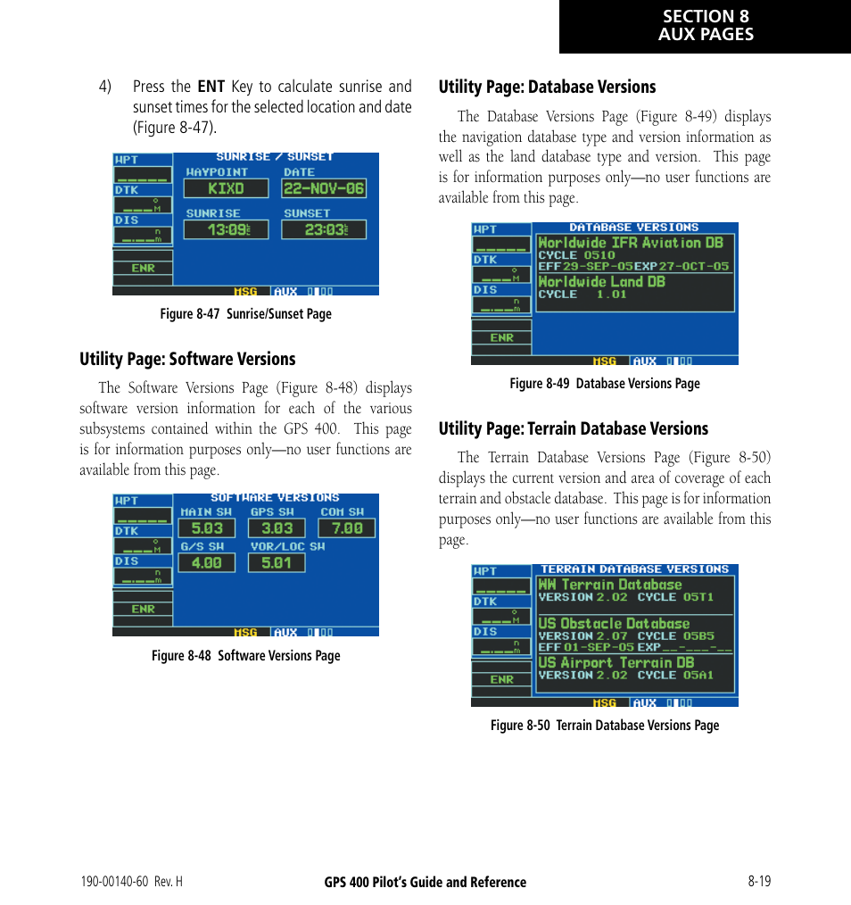 Garmin GPS 400 User Manual | Page 155 / 244