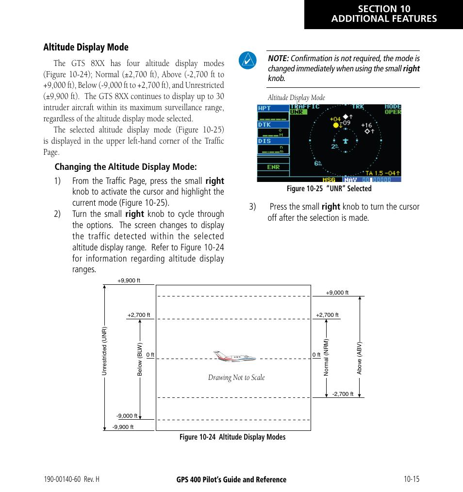 Altitude display mode | Garmin GPS 400 User Manual | Page 193 / 244