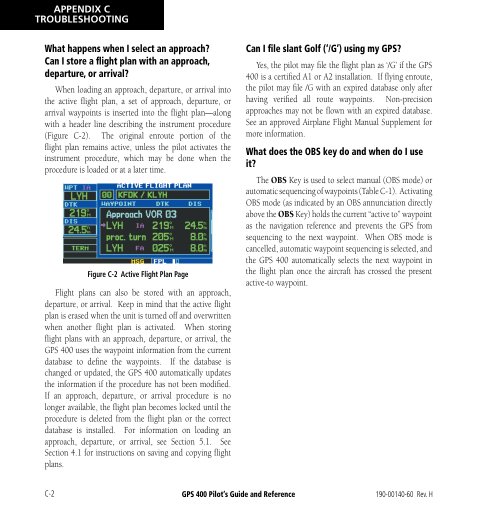 Garmin GPS 400 User Manual | Page 234 / 244