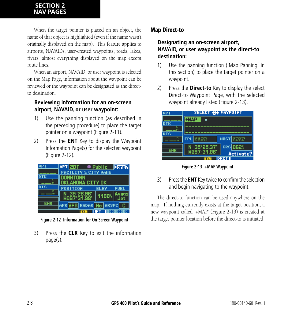 Garmin GPS 400 User Manual | Page 34 / 244