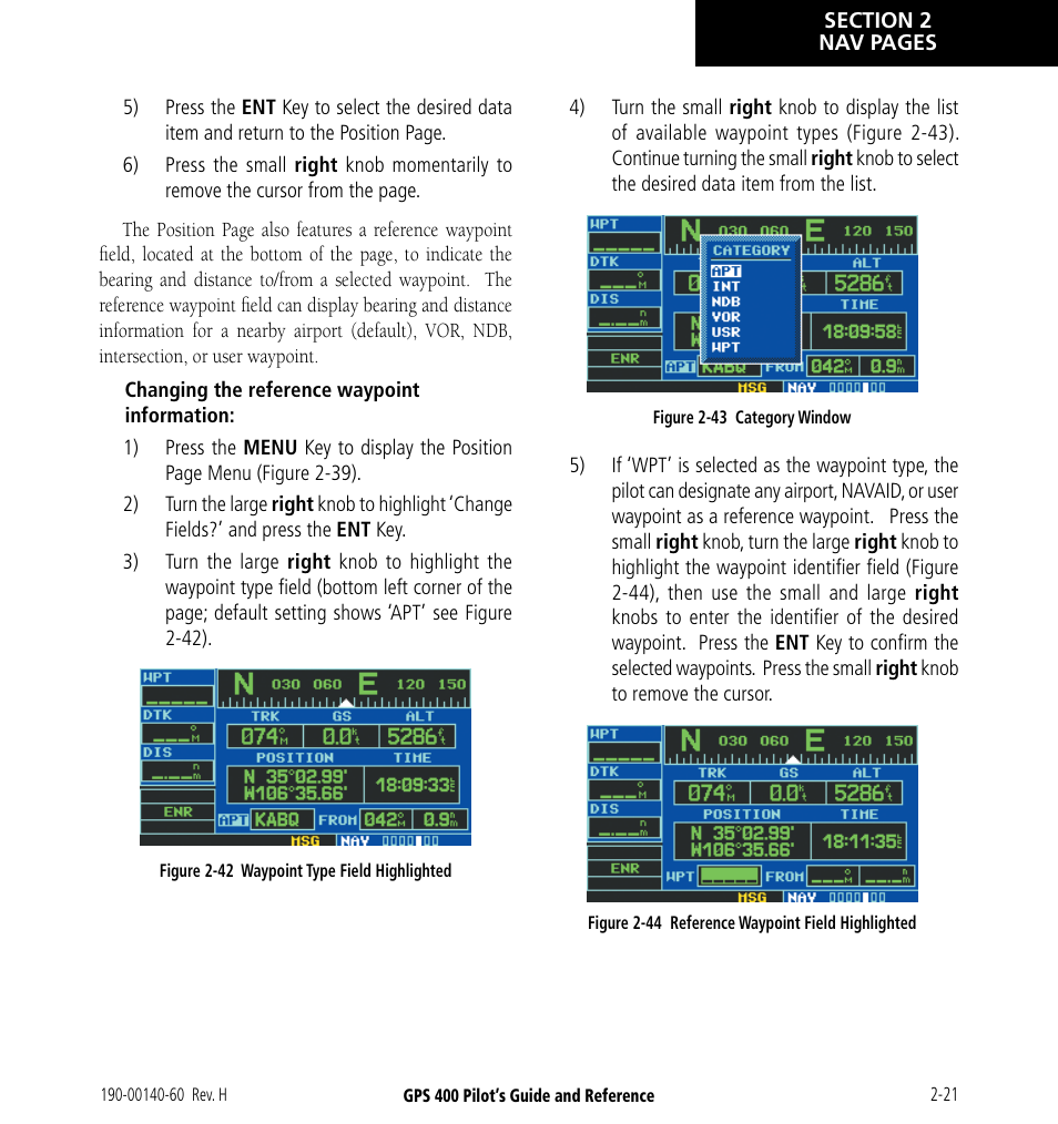 Garmin GPS 400 User Manual | Page 47 / 244