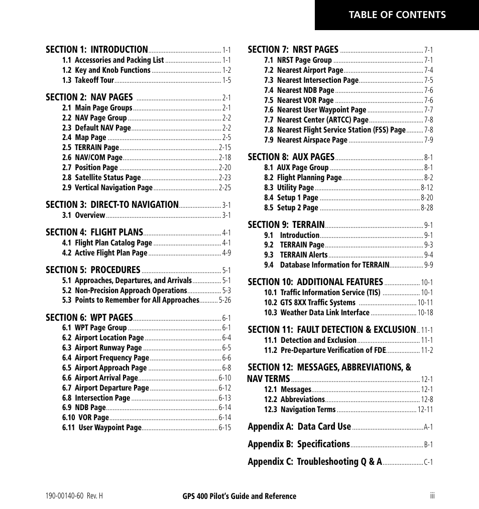Garmin GPS 400 User Manual | Page 5 / 244