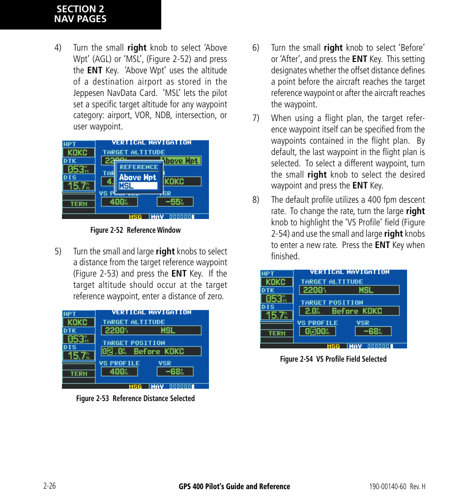 Garmin GPS 400 User Manual | Page 52 / 244