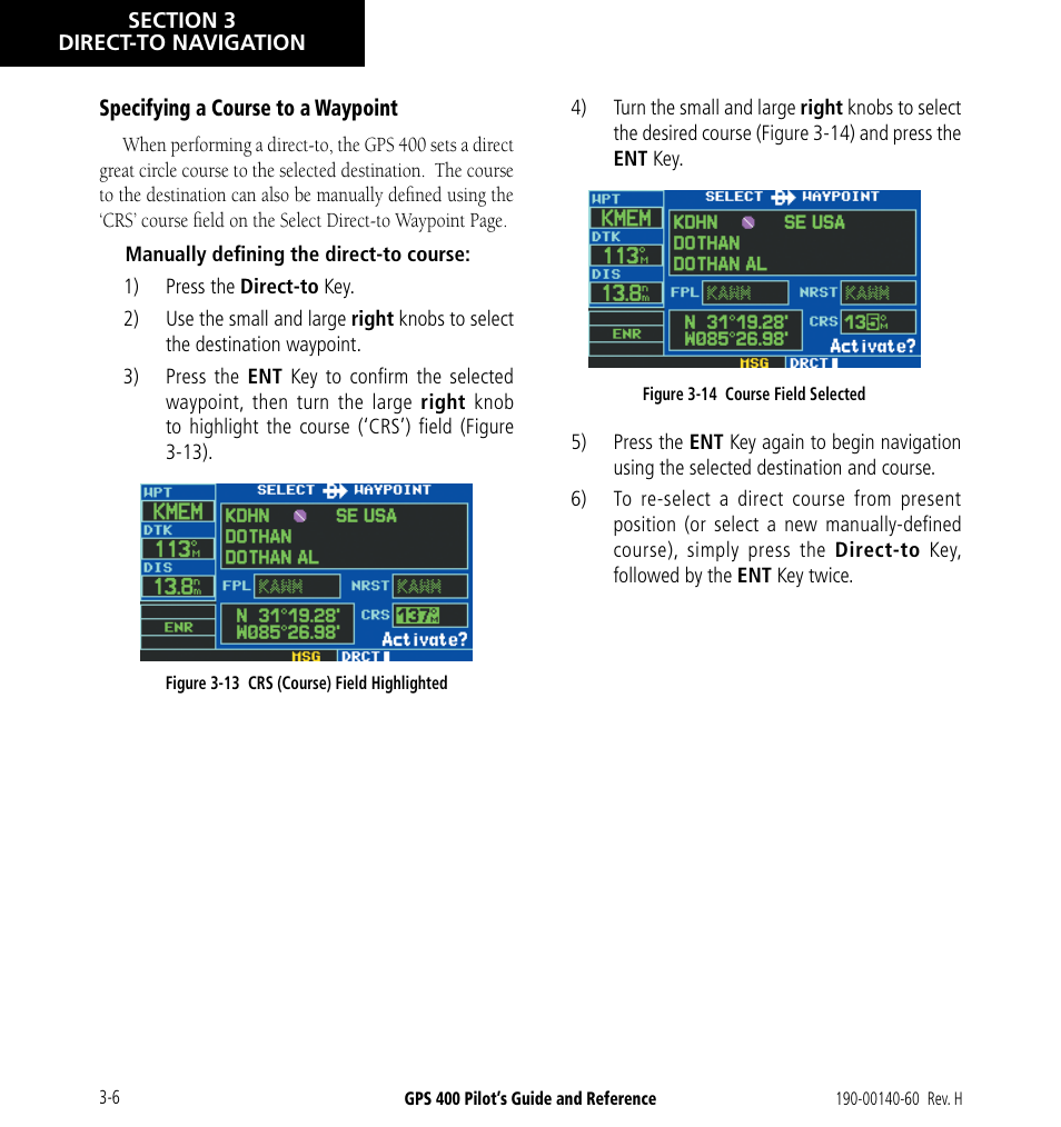 Garmin GPS 400 User Manual | Page 60 / 244