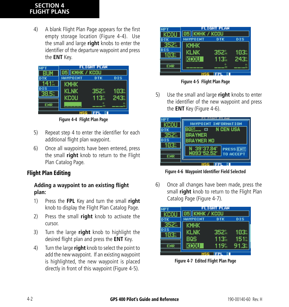 Garmin GPS 400 User Manual | Page 62 / 244