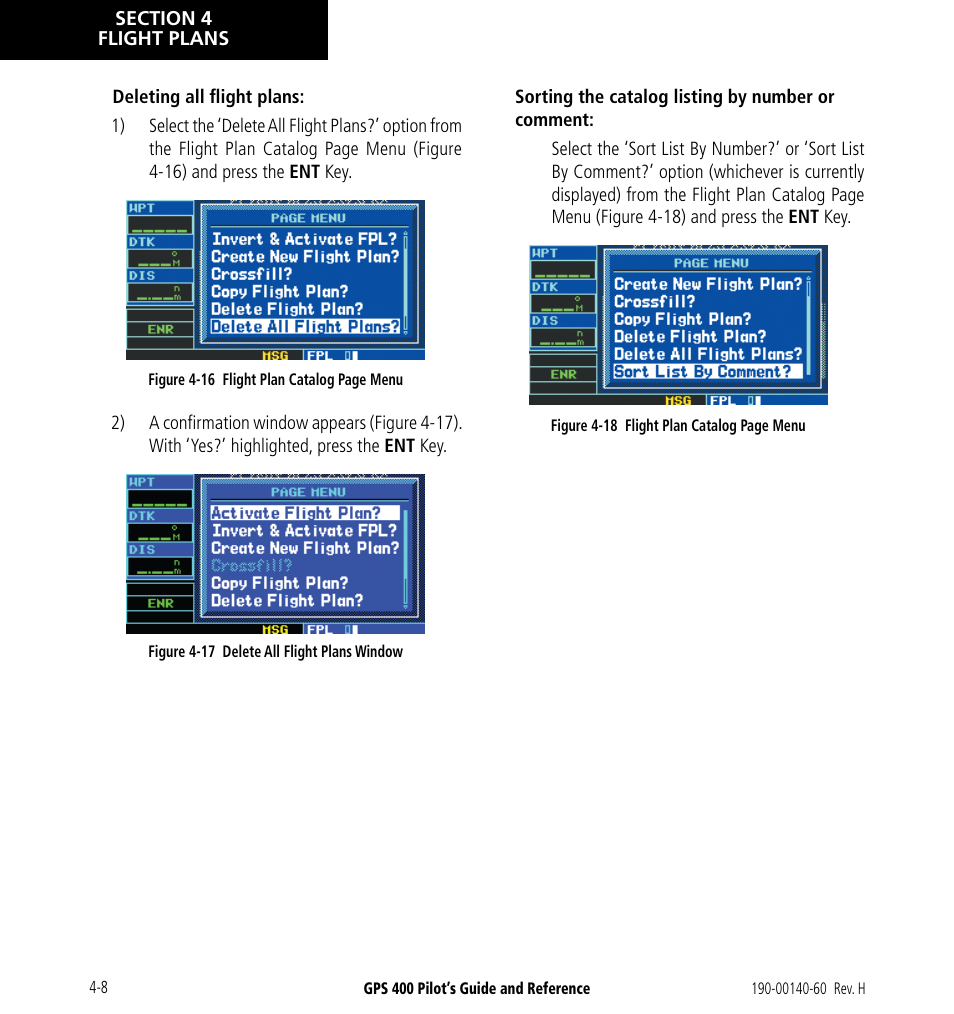 Garmin GPS 400 User Manual | Page 68 / 244