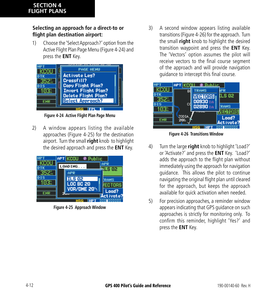 Garmin GPS 400 User Manual | Page 72 / 244