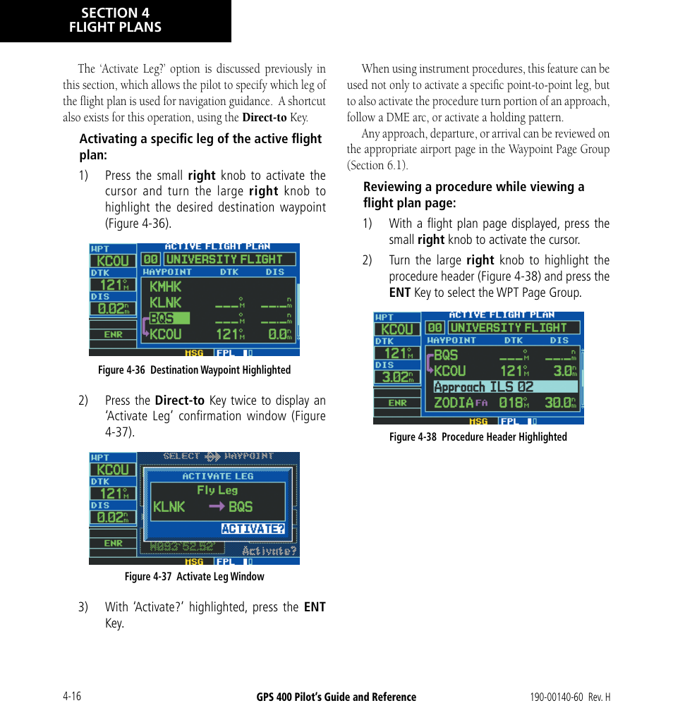 Garmin GPS 400 User Manual | Page 76 / 244