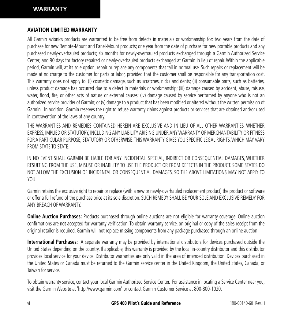 Garmin GPS 400 User Manual | Page 8 / 244