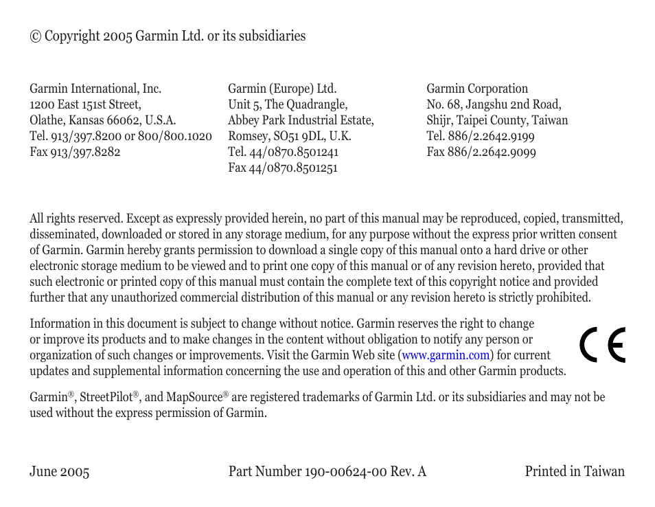 Garmin StreetPilot c310 User Manual | Page 2 / 37