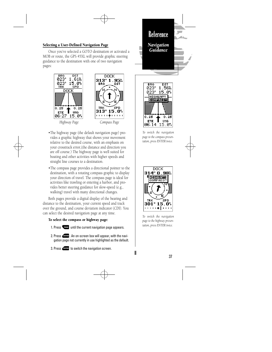 Reference | Garmin GPS 45XL User Manual | Page 41 / 68