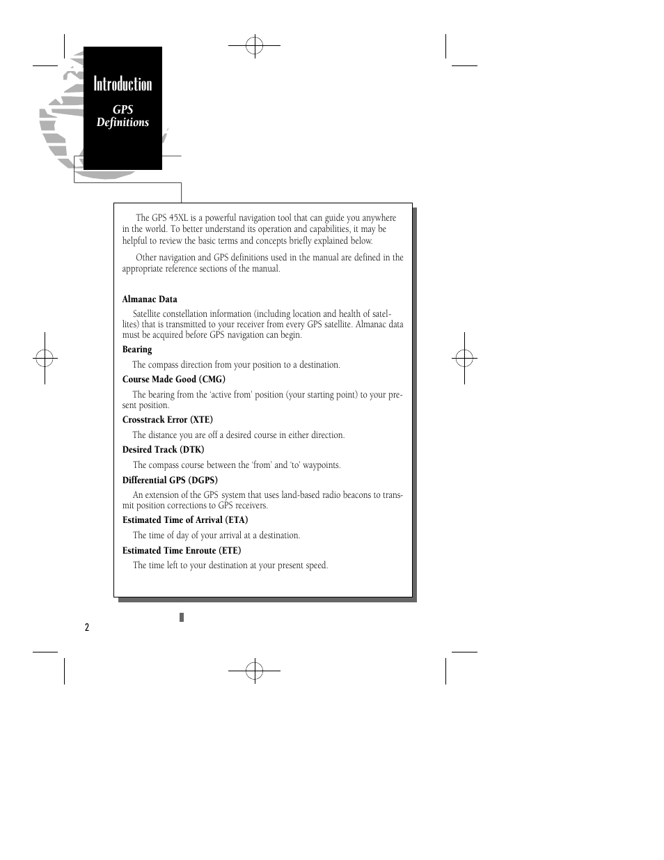 Introduction | Garmin GPS 45XL User Manual | Page 6 / 68