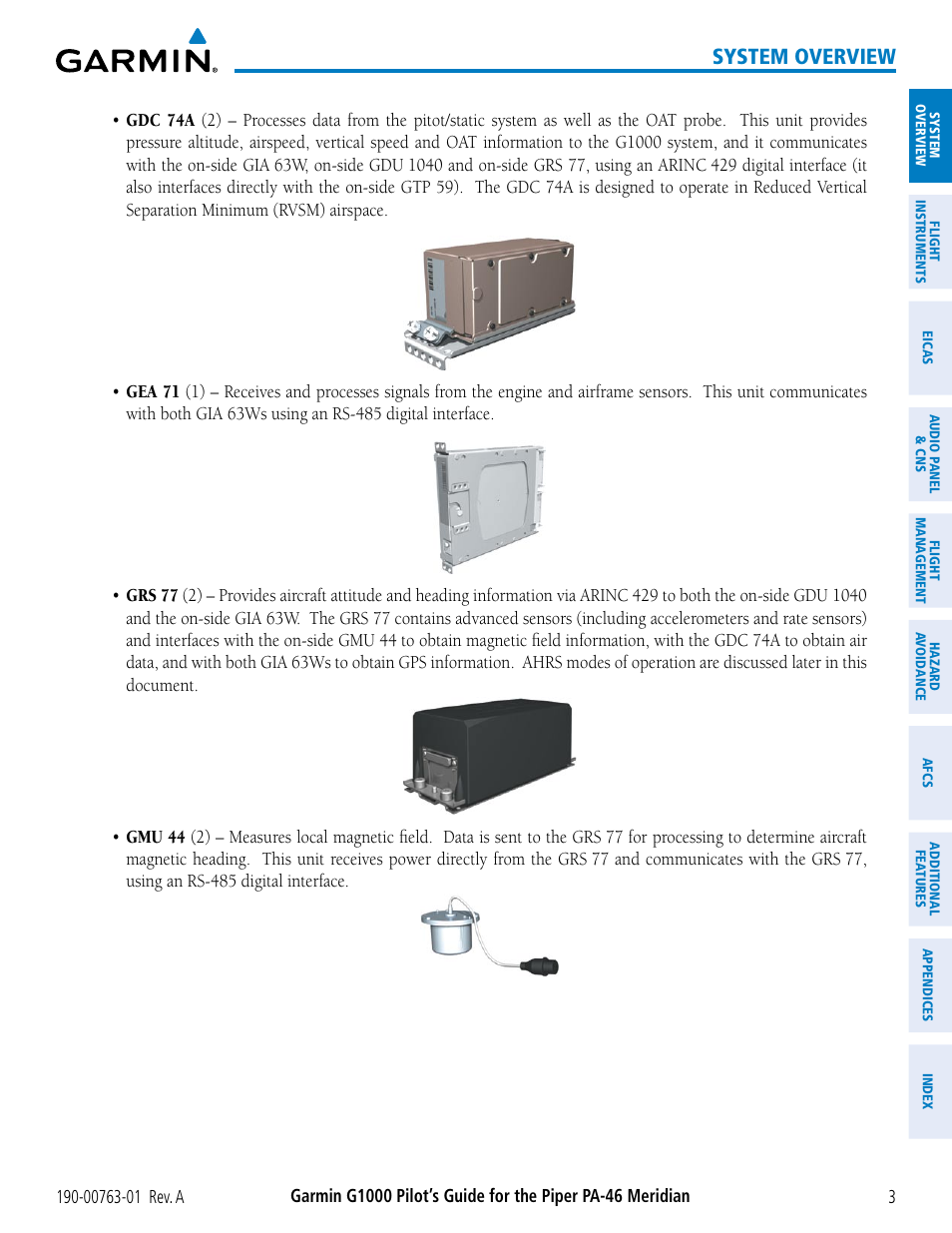 System overview | Garmin G1000 Piper PA-46 Meridian User Manual | Page 17 / 572